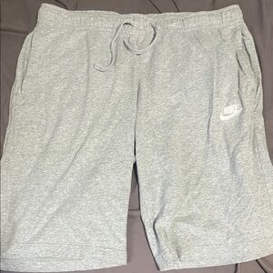 Nike Gray Athletic Shorts with Drawstring Waistband